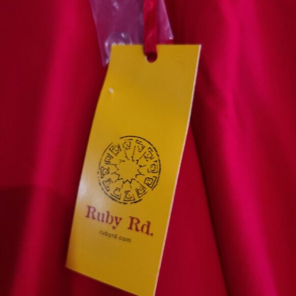 Ruby Rd Womens Stretch Pants Red Size 16 Zip Double Clasp Closure Pockets NWT - Picture 10 of 12